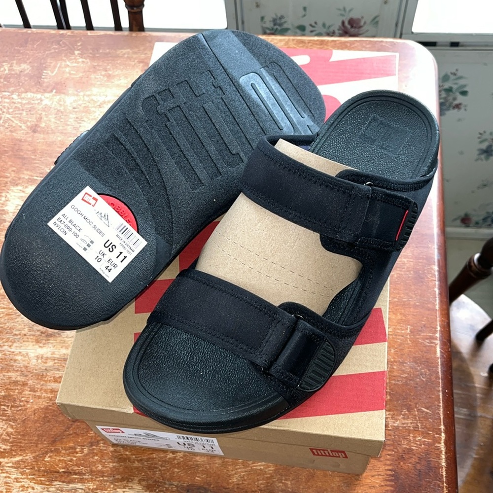 Fitflop Men's Gogh Moc Black Slides